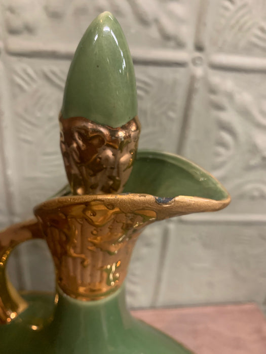 JIM BEAN 1967 GOLD AND GREEN DECANTER