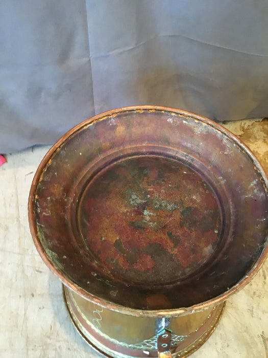 COPPER AND BRASS COAL BUCKET