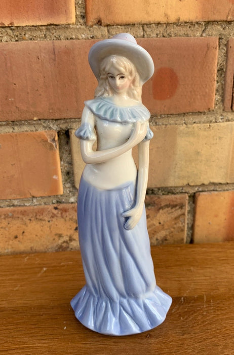 BLUE AND WHITE LADY FIGURE