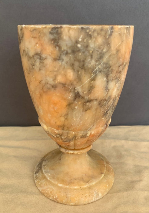 SMALL ALABASTER FOOTED VASE