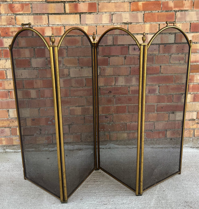 FOLDING BRASS AND WIRE FOLDING SCREEN