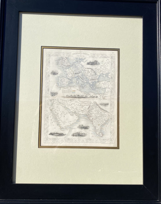 FRAMED OVERLAND TO INDIA  MAP