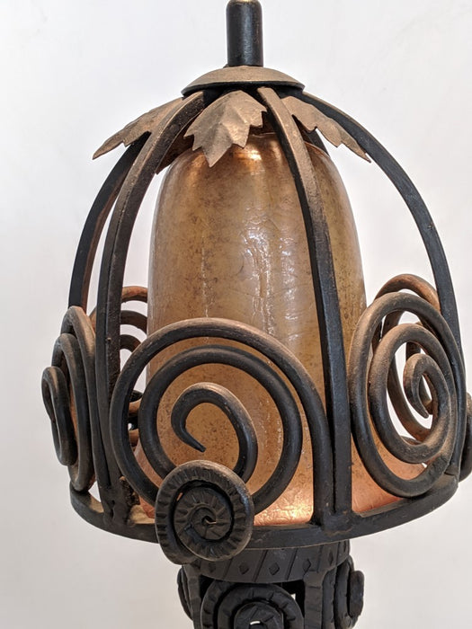 FRENCH ART DECO IRON TABLE LAMP