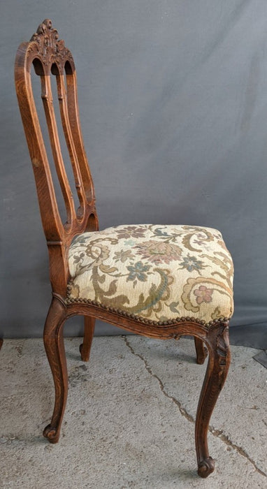 SET OF 6 LIEGES CHAIRS WITH PIERCE CARVED BACKS