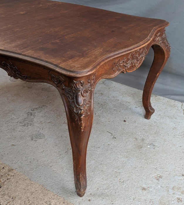 DARK OAK LIEGES DINING TABLE