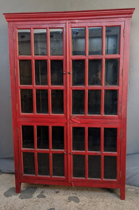 TALL RED BOOKCASE DISPLAY