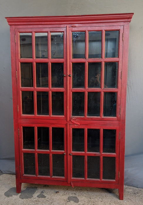 TALL RED BOOKCASE DISPLAY