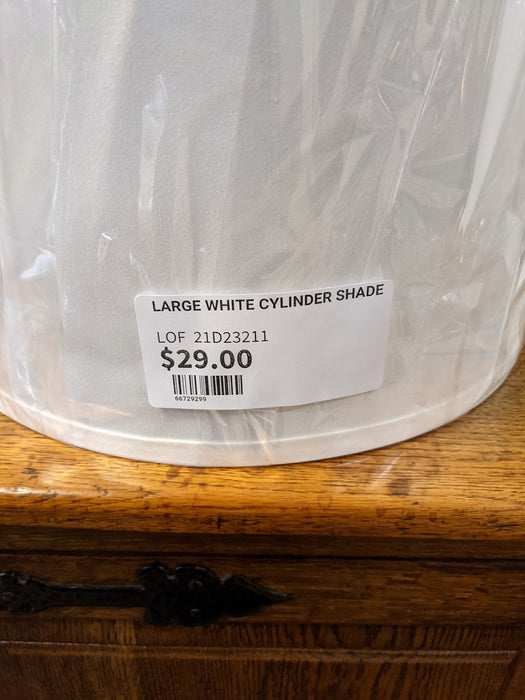 LARGE WHITE CYLINDER SHADE