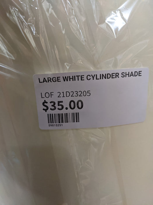 LARGE WHITE CYLINDER SHADE