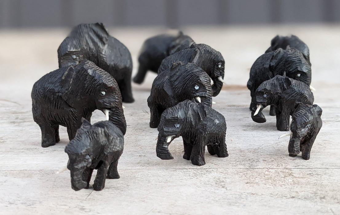 SET OF 11 SMALL ELEPHANTS