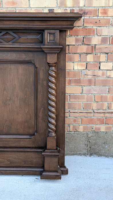 MONUMENTAL FIREPLACE SURROUND WITH TRUMEAU