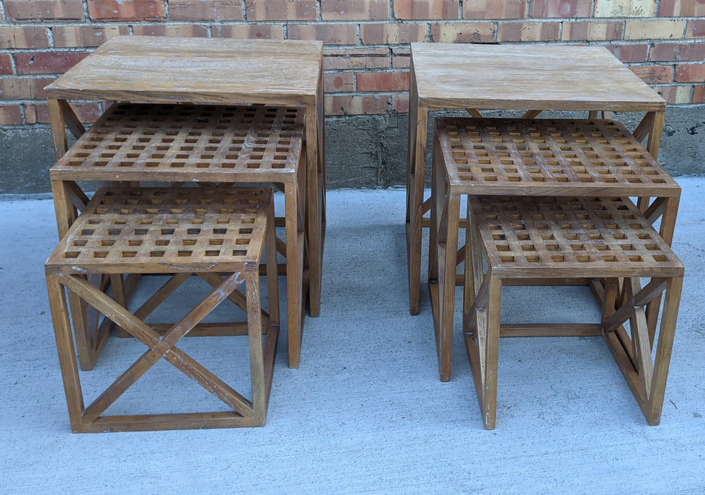 PAIR OF NESTED END TABLES