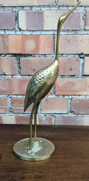 BRASS STANDING EGRET