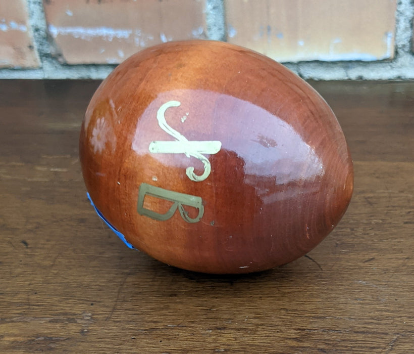 RUSSIAN WOOD EGG WITH JESUS AND MARY