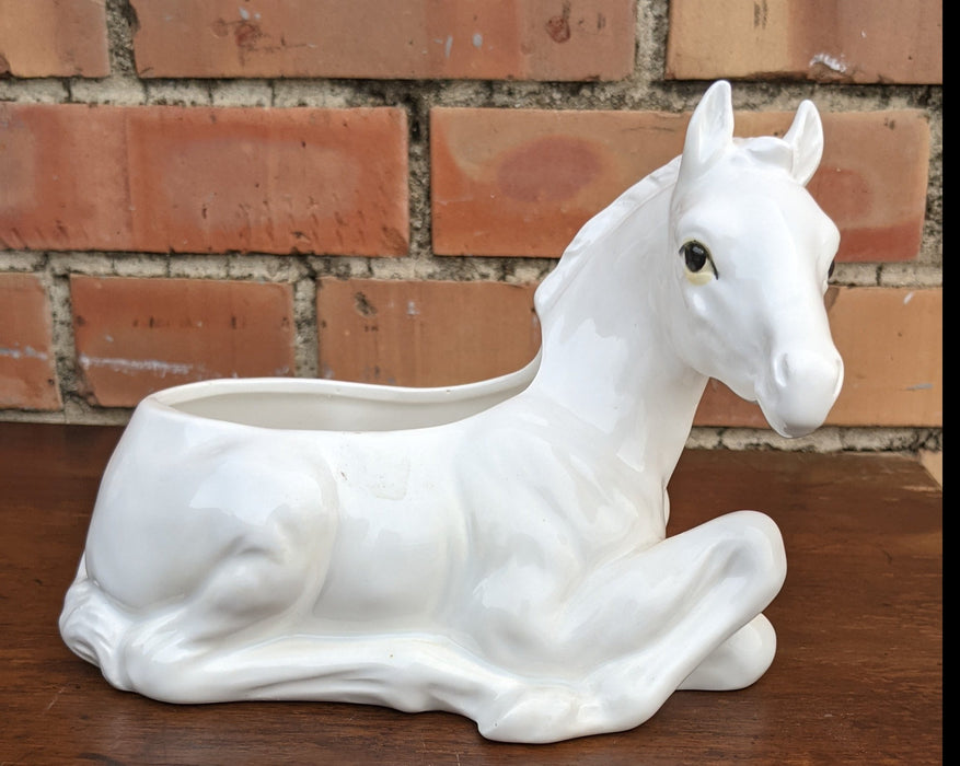 WHITE HORSE PLANTER MADE IN JAPAN