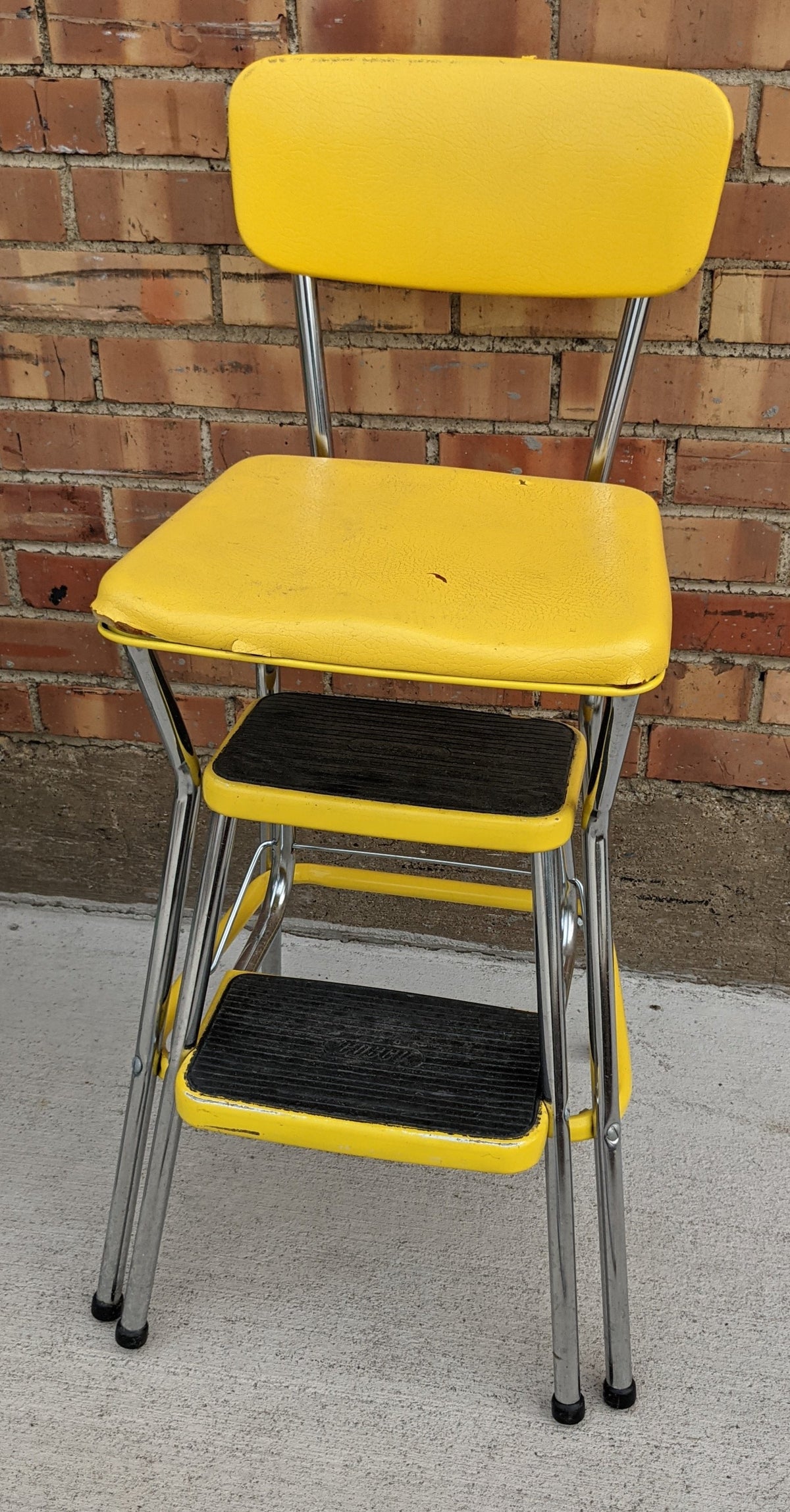 YELLOW KITCHEN CHAIR WITH LADDER STEPS — Lots of Furniture