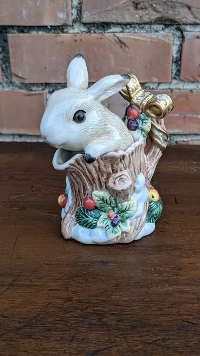 PAIR OF FITZ AND FLOYD BUNNY RABBITS CREAM AND SUGAR