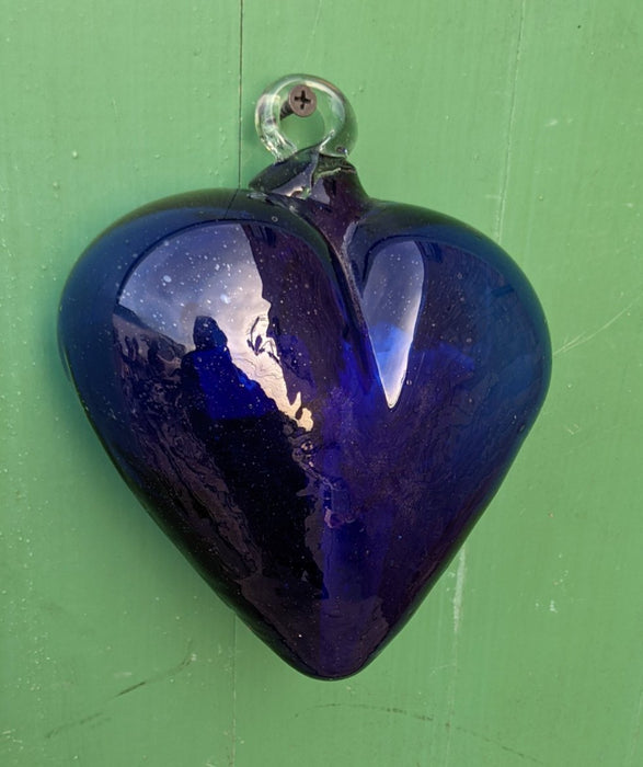 SMALL HAND BLOWN COBALT HEART