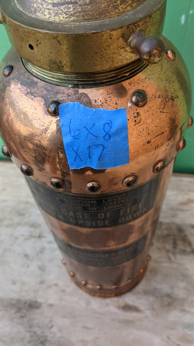SMALL UNIQUE COPPER FIRE EXTINGUISHER