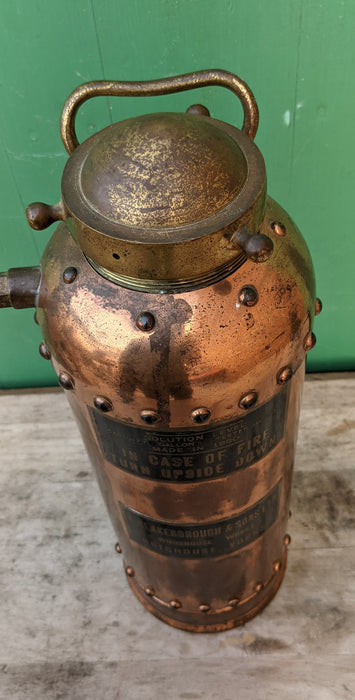 SMALL UNIQUE COPPER FIRE EXTINGUISHER