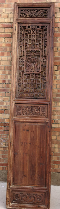 PAIR OF TALL CARVED ASIAN PANELS