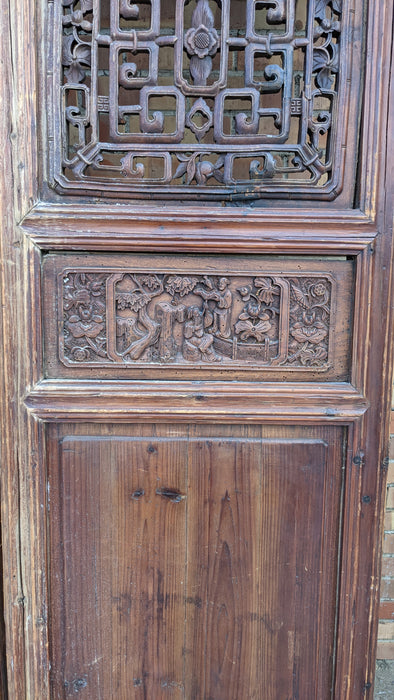 PAIR OF TALL CARVED ASIAN PANELS