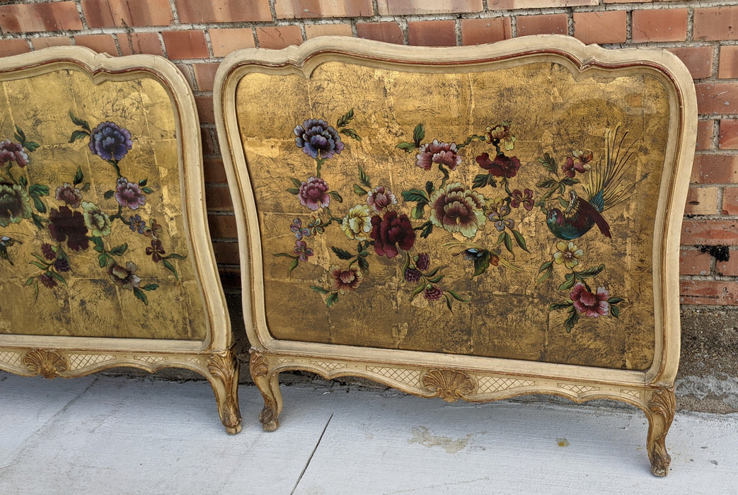 FRENCH DAY BED WITH PAINTED GLASS ENDS