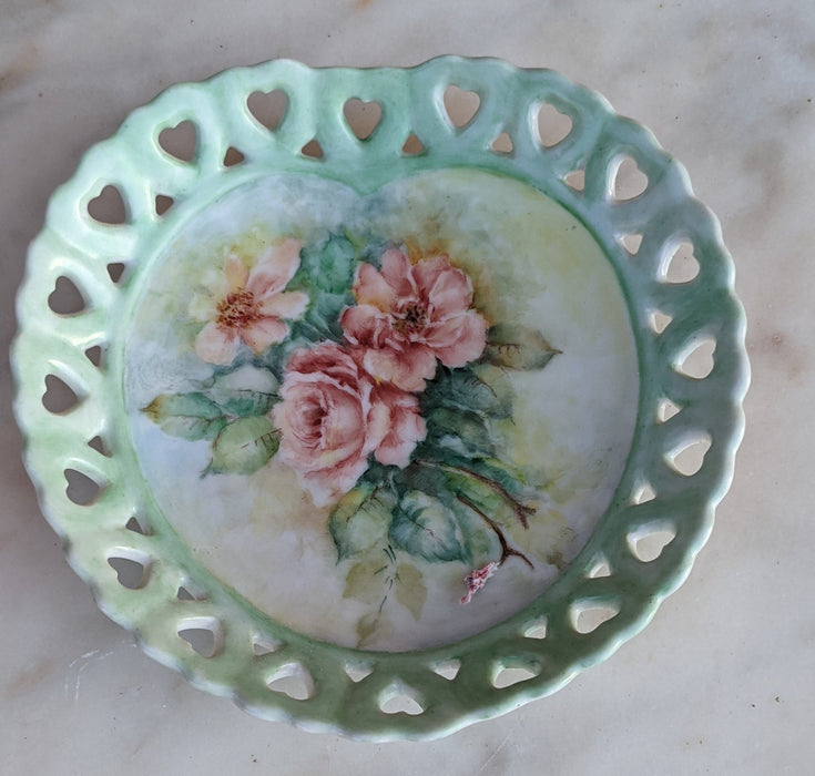 SMALL HAND PAINTED ROSE TRAY
