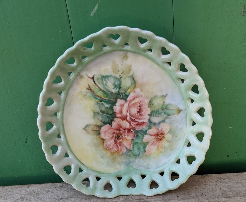 SMALL HAND PAINTED ROSE TRAY