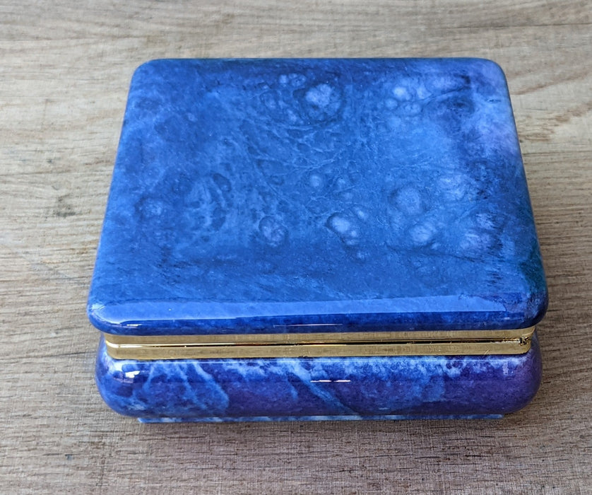 ITALIAN BLUE ONYX LIDDED BOX