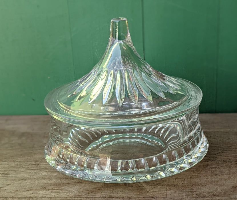 GERMAN CRYSTAL CANDY DISH WITH LID