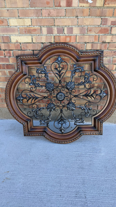 ORNATE METAL WALL PLAQUE-NOT OLD