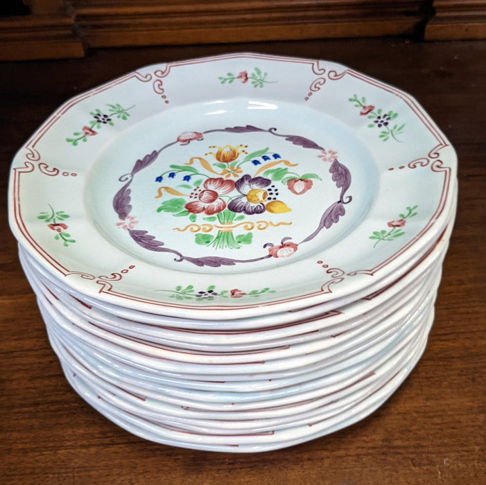 ADAMS CALYX WARE HAND PAINTED SALAD/DESSERT PLATE
