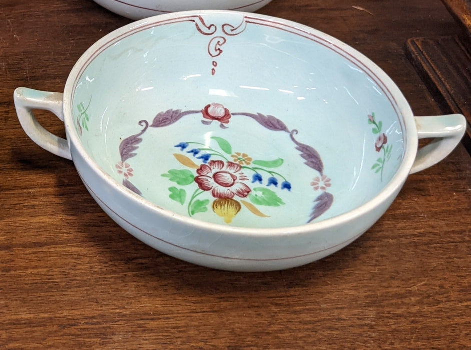 ADAMS CALYX WARE HAND PAINTED BULLION BOWL