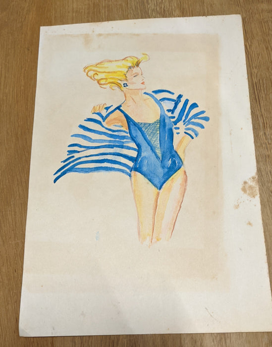 LADY SWIMSUIT - 80'S FASHION PRINT