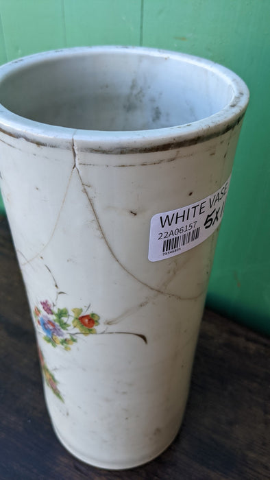 EARLY CHINESE WHITE VASE AS FOUND