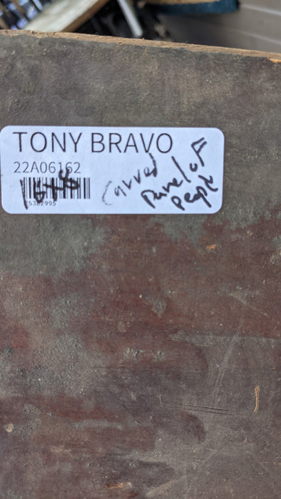 GILT FRAMED CARVED CHINESE PANEL WITH PEOPLE