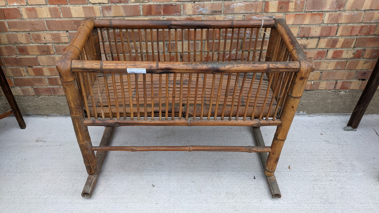 BAMBOO BABY CRADLE AS FOUND