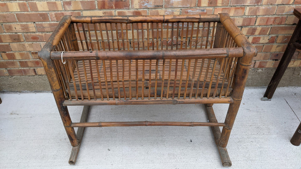 BAMBOO BABY CRADLE AS FOUND
