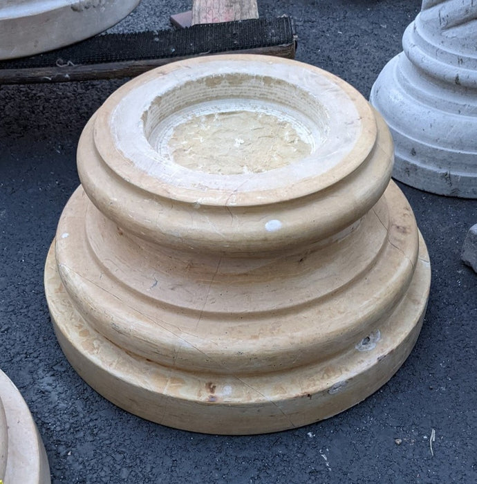PAIR OF MARBLE PLINTH COLUMN BASES