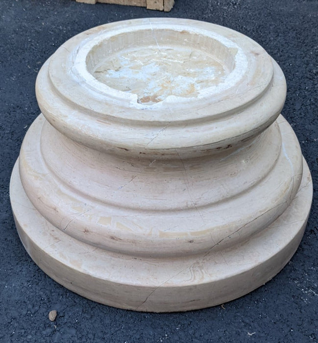 PAIR OF MARBLE PLINTH COLUMN BASES