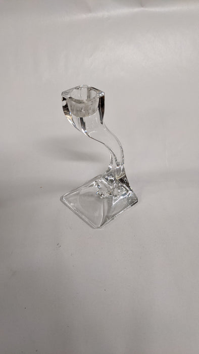 SMALL BUD SHAPED GLASS CANDLE HOLDER