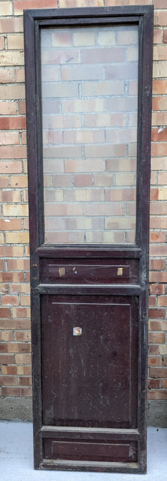 CHINESE DOOR WITH UPPER GLASS PANE