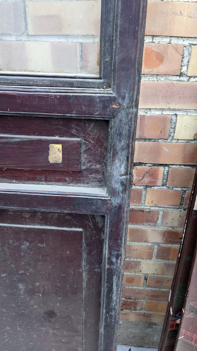 CHINESE DOOR WITH UPPER GLASS PANE