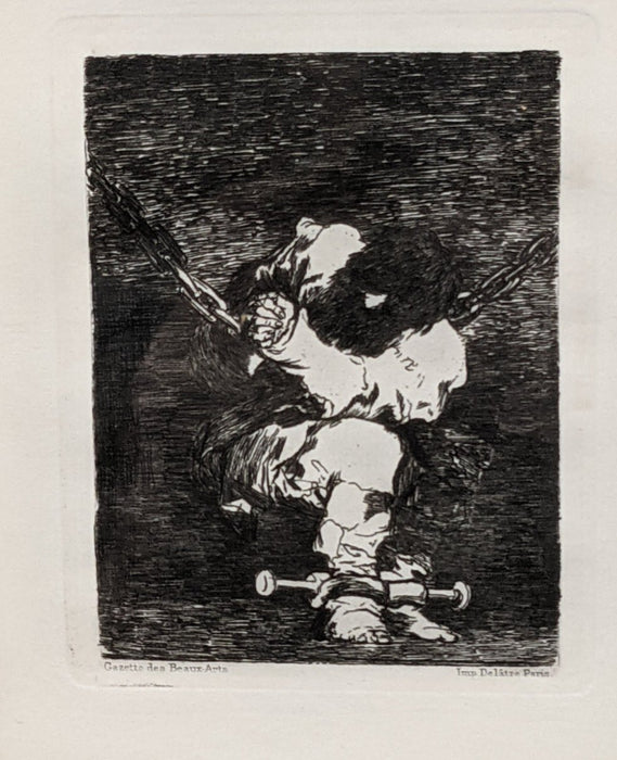 "THE PRISONER" ETCHING BY FRANCISCO GOYA