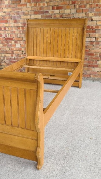 ETHAN ALLEN TWIN SIZE SLEIGH BED