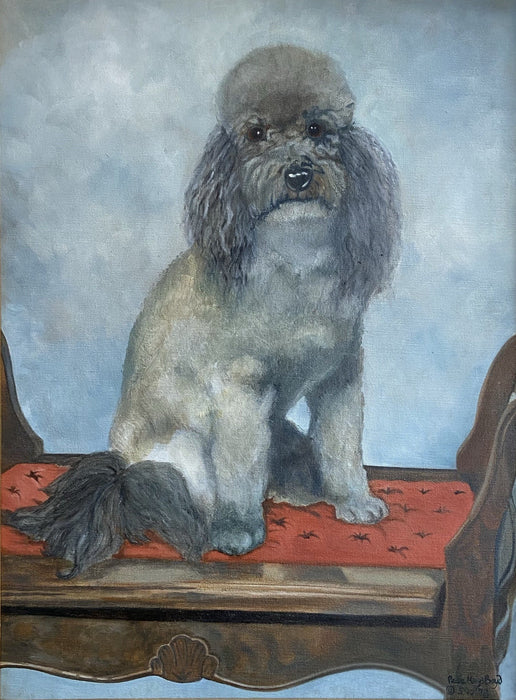 ORIGINAL OIL PAINTING OF POODLE