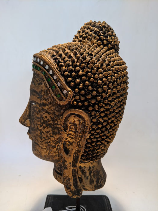 NEPALESE  BUDDHA HEAD ON STAND