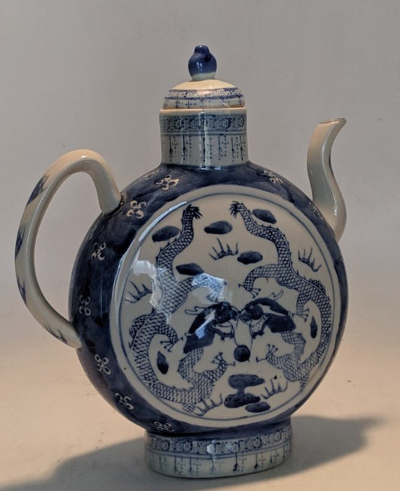 ASIAN BLUE AND WHITE CIRCLE PITCHER