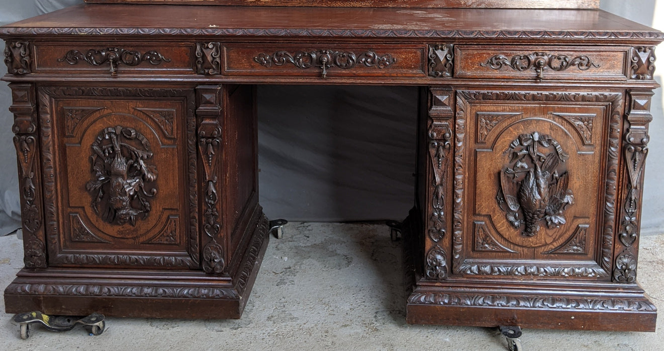 INCREDIBLE BLACK FOREST SIDEBOARD WITH OPEN CENTER(NO BACK SPLASH OR TOP)